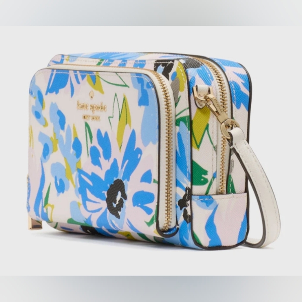 NWT Kate Spade Crossbody Bag - Vibrant Blue Floral - MSRP $259 - Picture 2 of 12
